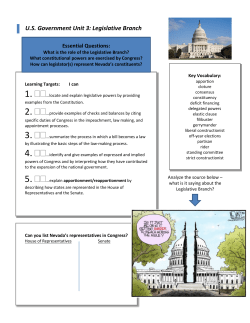 U.S. Government Unit 3: Legislative Branch