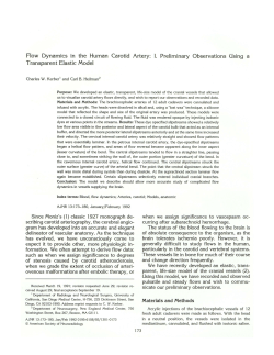 Flow Dynamics in the Human Carotid Artery