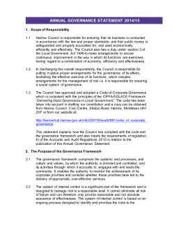 annual governance statement 2014/15