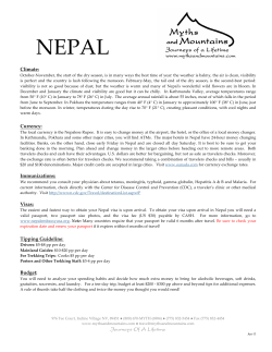 Nepal - Myths and Mountains