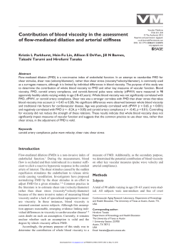 Contribution of blood viscosity in the assessment of flow