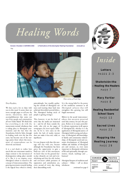 Healing Words - Vol. 3 No. 4 - Aboriginal Healing Foundation