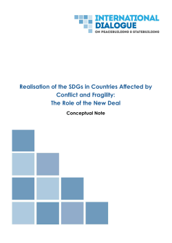 Realisation of the SDGs in Countries Affected by Conflict and Fragility