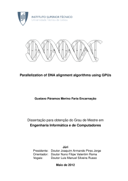 Parallelization of DNA alignment algorithms using GPUs Dissertac