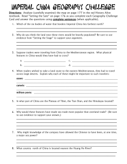 Imperial china geography challenge