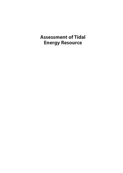 Assessment of Tidal Energy Resource