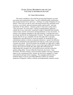 The Case of Affirmative Action - University of Virginia School of Law