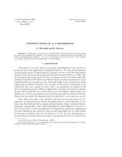 67, 1 (2015), 1&ndash;16 March 2015 CONSTRUCTIONS OF (m, n