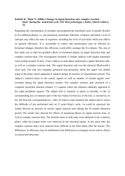 (2000): Changes in signal detection and complex reaction times