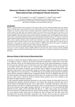 Moroccan Climate in the Present and Future: Combined View from