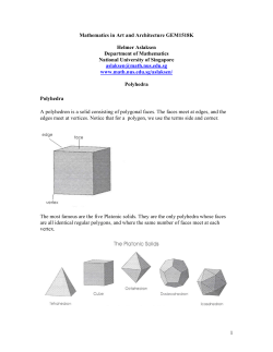Polyhedra - Dept of Maths, NUS