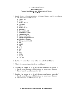Worksheet - HS Chem Solutions
