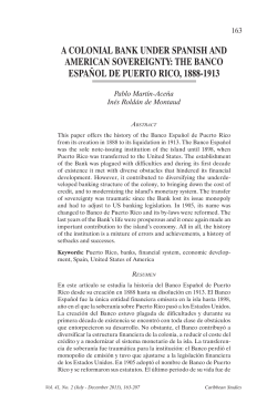 A COLONIAL BANK UNDER SPANISh AND AMERICAN