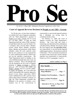 Issue - Prisoners` Legal Services of New York