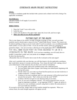 COORDINATE GRAPH PROJECT INSTRUCTIONS GOAL: To create