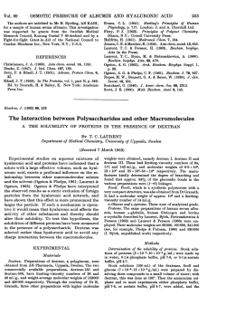 The Interaction between Polysaccharides and other Macromolecules