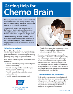 Getting Help for Chemo Brain