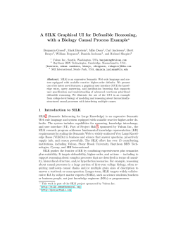 A SILK Graphical UI for Defeasible Reasoning, with a Biology