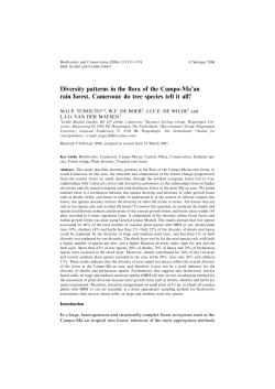 Diversity patterns in the flora of the Campo