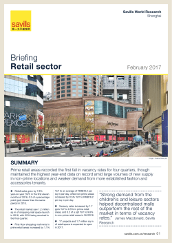 Briefing Retail sector