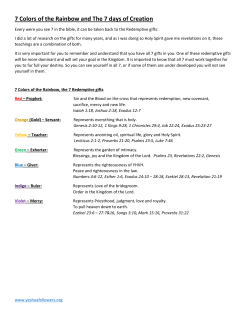 7 Colors of the Rainbow and The 7 days of