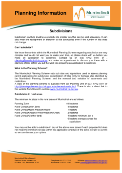 Planning Information - Murrindindi Shire Council