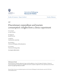 Discretionary expenditure and tourism consumption