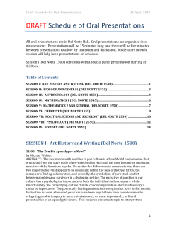 draft schedule - oral presentations 170426