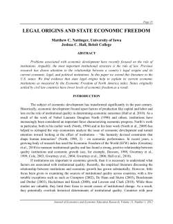 legal origins and state economic freedom