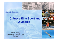 Olympic Dreams Chinese Sport and Olympics