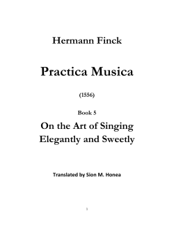 Finck, Practica Musica