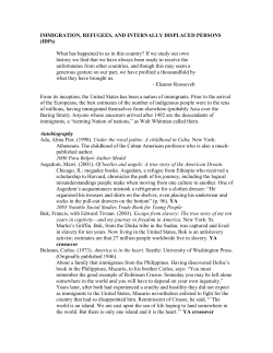 immigration, refugees, and internally