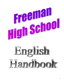 ENGLISH PACKET 9-10 - Freeman School District