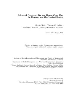 Informal Care and Formal Home Care Use in Europe and the