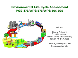 Goal and Scope of an LCA PSE 476/WPS 576 Fall 2012