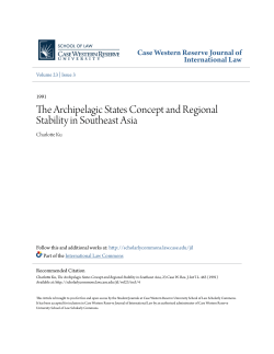 The Archipelagic States Concept and Regional Stability in