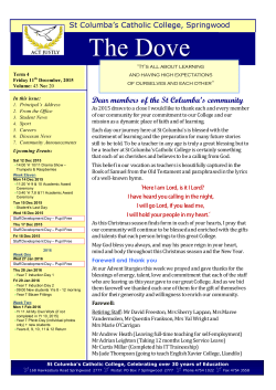 2015 Term 4 Week 10 - St Columba`s, Springwood