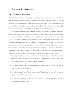 part 1: rational preferences and utility functions