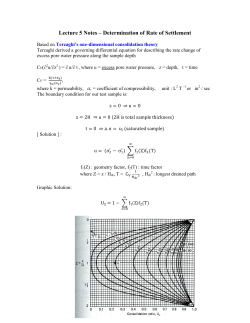 Lecture 5 Notes &ndash; Determination of Rate of Settlement