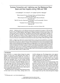Summer Convection and Lightning over the Mackenzie