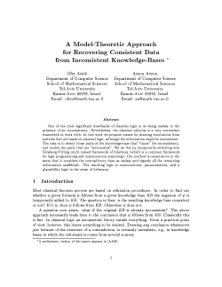 A Model-Theoretic Approach for Recovering Consistent Data from