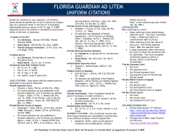 Uniform Citation Reference - Florida Guardian ad Litem