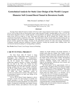 Geotechnical Analysis for Static Liner Design of the
