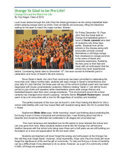 Orange Ya Glad to be Pro-Life? - Saint John Paul the Great Catholic