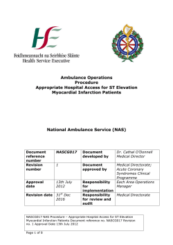 Ambulance Operations Procedure Appropriate Hospital