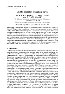 On the stability of Kelvin waves - Air Sea Interaction Research Lab