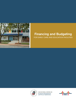 Financing and Budgeting for Early Care and Education Facilities