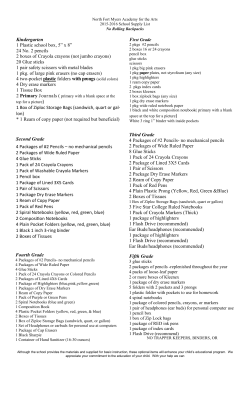 Second Grade 4 Packages of #2 Pencils