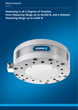 Measuring in all 6 Degrees of Freedom. Force Measuring Range up