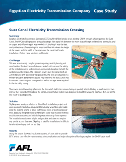 Crossing Suez Canal Using AFL`s SkyWrap (case study)